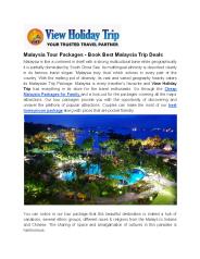 Malaysia Tour Packages - Book Best Malaysia Trip Deals