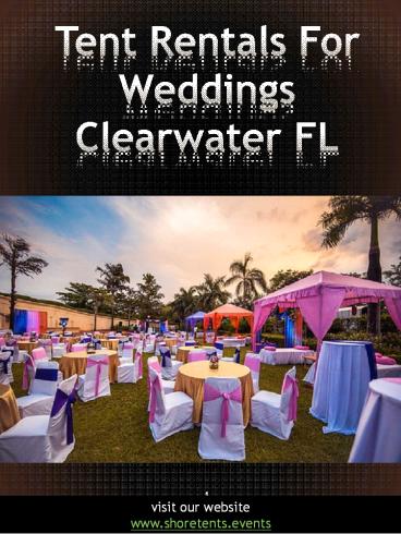 Tent Rentals For Weddings Clearwater FL | Call - 727 308 2138 | shoretents.events