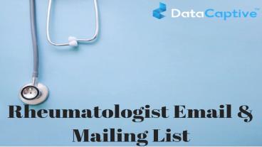 Rheumatologist Email List