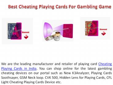 Cheating Playing Cards in India (1)