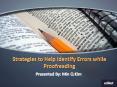 Strategies to Help Identify Errors while Proofreading PowerPoint PPT Presentation
