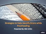 Strategies to Help Identify Errors while Proofreading