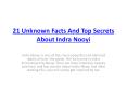 21 Unknown Facts And Top Secrets About Indra Nooyi PowerPoint PPT Presentation