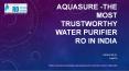 The most trustworthy water purifier RO in India- Aquasure