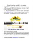 Diesel Mechanics Job in Australia PowerPoint PPT Presentation