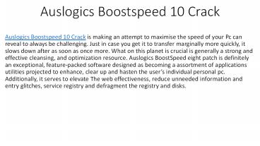 auslogics boostspeed 10 license key