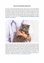 Take care and keep the dog and cat