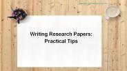 Writing Research Papers: Practical Tips