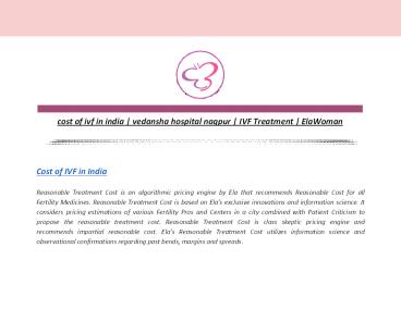 Cost of IVF in India