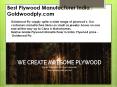 Gold Plywood - Best Plywood Manufacturers, Suppliers & Dealers PowerPoint PPT Presentation