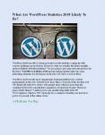 What Are WordPress Statistics 2018 Likely To Be? PowerPoint PPT Presentation