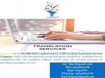 India's No.1 Certified Quality Language Translation Company In India | Linguainfo