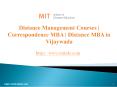 Distance Management Courses | Correspondence MBA | Distance MBA in Vijaywada PowerPoint PPT Presentation