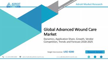 Global Advanced Wound Care Market Overview 2018