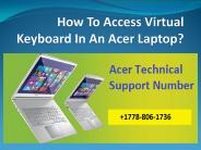 How To Access Virtual Keyboard In An Acer Laptop?