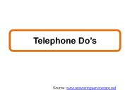 Telephone Do’s