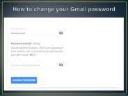 how to change gmail password