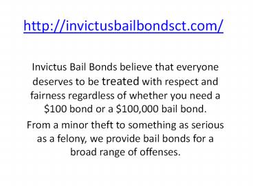 Bondsman Stanford CT