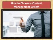 How to Choose a Content Management System