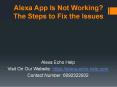 Alexa App Is Not Working? The Steps to Fix the Issues PowerPoint PPT Presentation