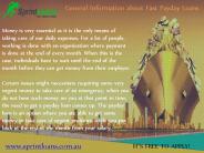 General Information about Fast Payday Loans