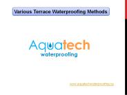 Various Terrace Waterproofing Methods