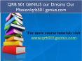 QRB 501 GENIUS our Dreams Our Mission/qrb501 genius.com PowerPoint PPT Presentation
