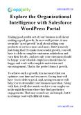Explore the Organizational Intelligence with Salesforce WordPress Portal PowerPoint PPT Presentation