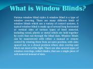 Window Blinds Manufacturer