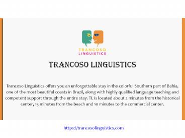 Trancoso Linguistics (1)