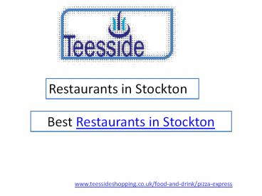 Restaurants in Stockton