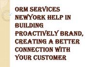 Why ORM Services Newyork is Important?