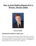 How to Avoid Getting Ripped off in a Divorce - Duncan Calder PowerPoint PPT Presentation