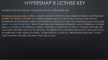Hypersnap 8 License Key