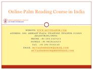 Online Palm Reading Course in India