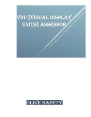 VDU [VISUAL DISPLAY UNITS] ASSESSOR