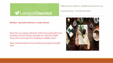 Gift Ideas - Buy Online Gift Items | Landys Chemist