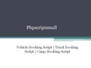 Truck Booking Script | Cargo Booking Script