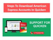 Steps To Download American Express Accounts In Quicken
