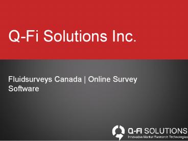 Online Survey Software - Q-Fi Solutions