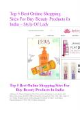 Top 5 Best Online Shopping Sites For Buy Beauty Products In India – Style Of Lady