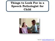 Things to Look For in a Speech Pathologist for Child
