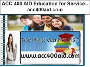 ACC 400 AID Education for Service--acc400aid.com