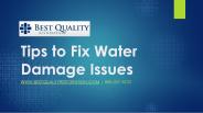 Tips to Fix Water Damage Issues