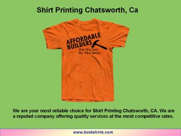 Screen Printing Service Chatsworth, CA