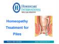 Homeopathy Treatment for Piles PowerPoint PPT Presentation