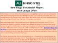 New Bingo Sites Ravish Players With Unique Offers PowerPoint PPT Presentation