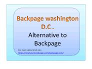 Backpage Washington D.C.|| Alternative to Backpage