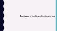 Best types of clothing collections to buy