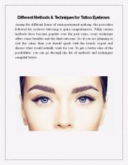 Different Methods & Techniques for Tattoo Eyebrows